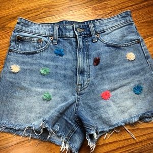 Lucky brand jean short high rise festival cut off